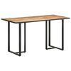 vidaXL Mesa de jantar 140 cm madeira de mangueira &aacute;spera