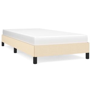 vidaXL Estrutura de cama sem colch&atilde;o 100x200 cm tecido cor creme
