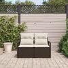 vidaXL Sof&aacute; de jardim com almofada 120 x 62 x 69 cm. vime PE