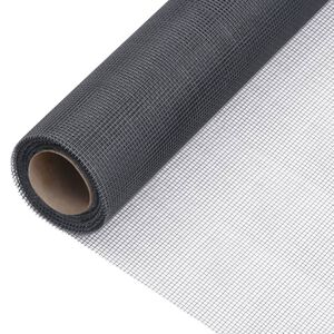 vidaXL Rede mosquiteira em fibra de vidro 100x1000 cm cinzento
