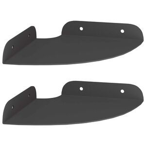 vidaXL Prateleira Flutuante com prateleira 2 pcs Preto 15 x 15 x 2 cm