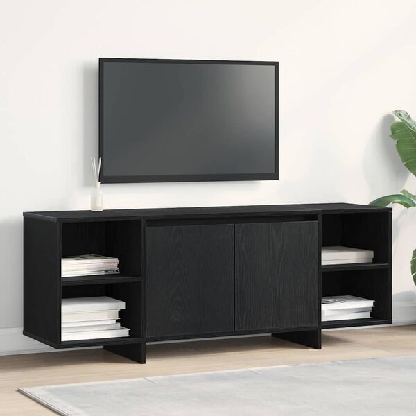 vidaXL Gabinete para TV Carvalho Preto 120 x 30 x 40,5 cm