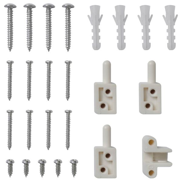 vidaXL Tela de Insetos com Dobradi&ccedil;a Branco e Preto 100 x 215 cm