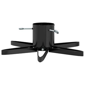 vidaXL Suporte para &Aacute;rvore de Natal 1.73 Preto 50 x 50 x 15,5 cm A&ccedil;o