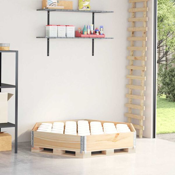 vidaXL Canteiro elevado hexagonal 160x160 cm madeira de pinho maci&ccedil;a