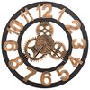 vidaXL Rel&oacute;gio de parede metal 58 cm dourado e preto