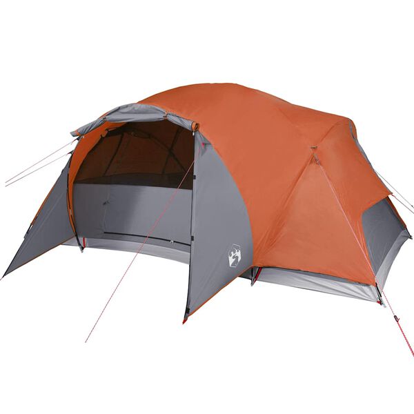 vidaXL Tenda familiar ventilação cruzada 8 pessoas impermeável laranja