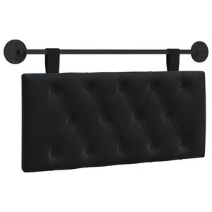 vidaXL Cabeceira Suspensa Preto 90 x 55 x 7 cm Veludo