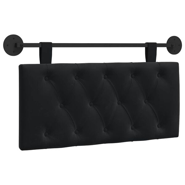 vidaXL Cabeceira Suspensa Preto 90 x 55 x 7 cm Veludo