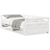 vidaXL Sof&aacute;-cama sem colch&atilde;o 90x200 cm madeira de pinho maci&ccedil;a branco
