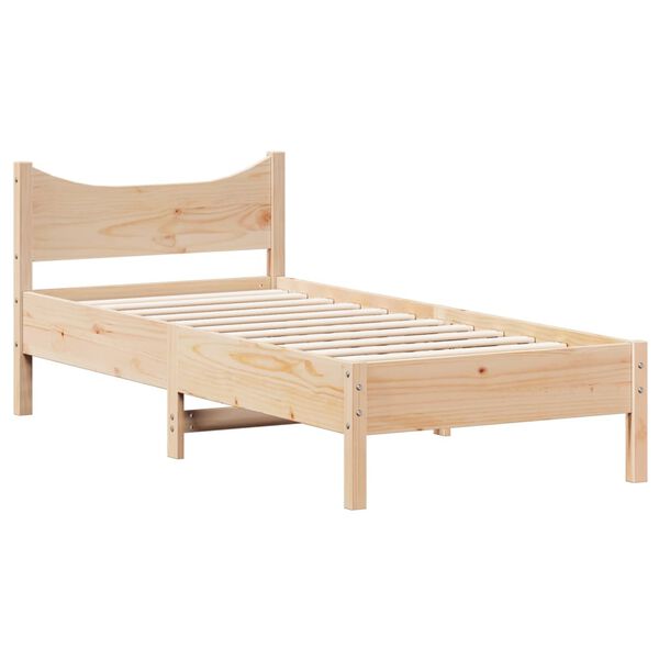 vidaXL Cama sem colch&atilde;o 90x200 cm madeira de pinho maci&ccedil;a