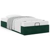vidaXL Ottoman Bed Frame Sem Colch&atilde;o Verde Escuro 90x200 cm Veludo