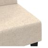 vidaXL Sof&aacute;-cama de 2 lugares tecido microfibra cor creme