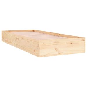 vidaXL Estrutura cama pequena solteiro 75x190 cm madeira maci&ccedil;a