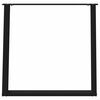 vidaXL Pés de mesa de jantar em forma de U, 2 peças, preto, 80x (72-73) cm, aço