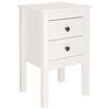vidaXL Mesa de cabeceira 40x35x61,5 cm madeira de pinho maci&ccedil;a branco