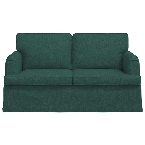 vidaXL Sof&aacute; Verde Escuro 144 x 80 x 85 cm tecido