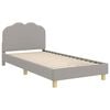 vidaXL Estrutura de Cama Infantil com Cabeceira Cinzento-claro Boucl&eacute;