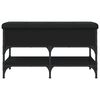 vidaXL Banco sapateira 82x42x45 cm derivados de madeira preto
