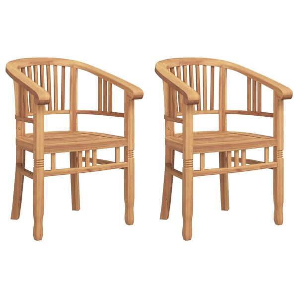 vidaXL Cadeiras de jardim 2 pcs Castanho 63 x 58 x 89 cm