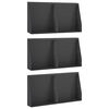 vidaXL Muro de Conten&ccedil;&atilde;o 6 unid. 40 x 12 x 40 cm A&ccedil;o Preto