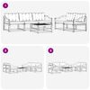 vidaXL Conjunto de Sof&aacute;s para Exterior 6 pcs Cinza Natural e Claro