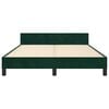 vidaXL Estrutura de cama sem colch&atilde;o 140x190 cm veludo verde-escuro