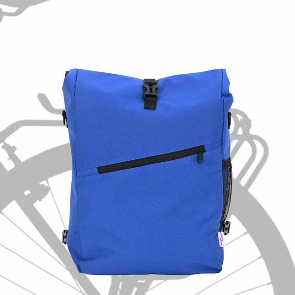 vidaXL Bolsa de Bicicleta Azul 33 x 16 x 48 cm Poliéster