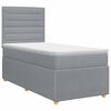 vidaXL Cama box spring com colch&atilde;o Cinzento-claro Individual Tecido