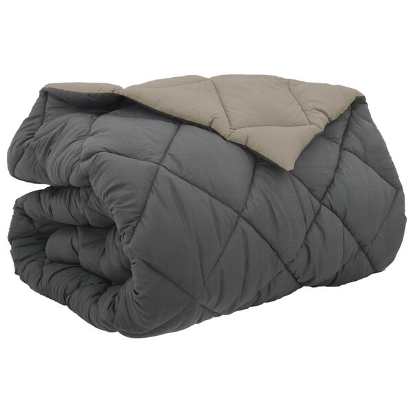 vidaXL Edredom de Inverno Cinza Claro e Antracite 220 x 260 cm