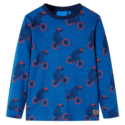 Pijama de manga comprida para criança azul-petróleo 92