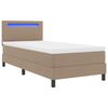 vidaXL Cama Box com colch&atilde;o Cappuccino 100 x 200 cm Couro sint&eacute;tico