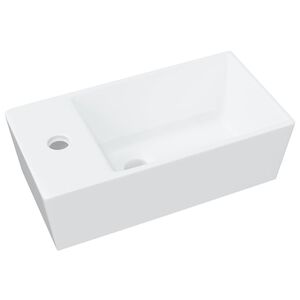 vidaXL Lavat&oacute;rio 48x25x15 cm cer&acirc;mica branco