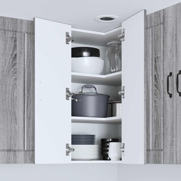 vidaXL Arm&aacute;rio de Cozinha Lucca Sonoma Cinzento 57 x 57 x 80 cm