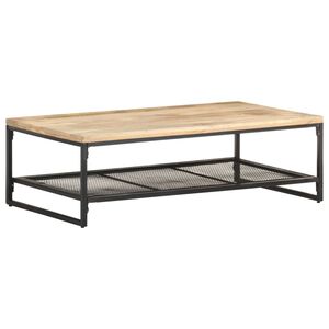 vidaXL Mesa de centro 110x60x35 cm madeira de mangueira maci&ccedil;a