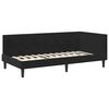 vidaXL Estrutura de Cama de Canto Preto 90 cm x 190 cm Veludo