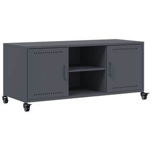 vidaXL M&oacute;vel de TV 100,5x39x43,5 cm a&ccedil;o antracite