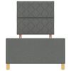 vidaXL Estrutura da Cama Cinzento escuro 100 x 200 cm tecido