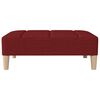 vidaXL Sof&aacute;-cama 2 lug. banco e duas almofadas tecido vermelho tinto