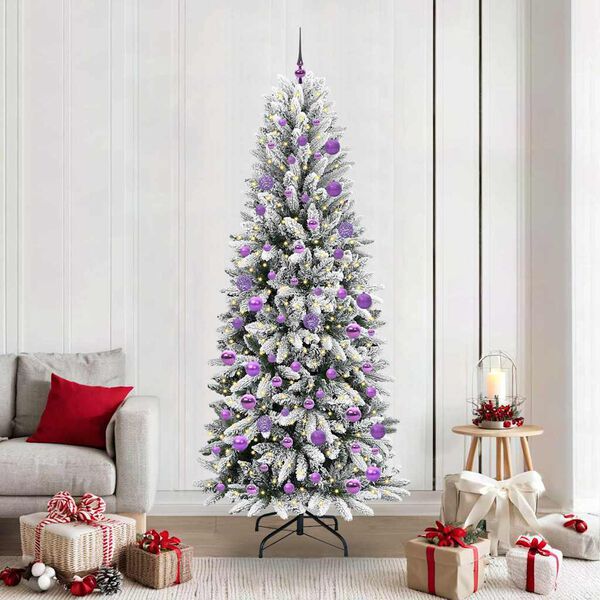 vidaXL &Aacute;rvore de Natal Artificial com 300 LEDs Branco 210 cm
