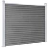 vidaXL Conjunto painel de cerca 872x146 cm WPC cinzento