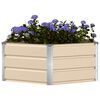 vidaXL Floreira Ivory 129 x 129 x 45 cm A&ccedil;o