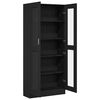 vidaXL Gabinete de Livros Carvalho preto 82,5 x 30,5 x 185 cm