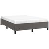 vidaXL Estrutura de cama 140x200 cm couro artificial cinzento