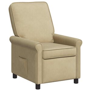 vidaXL Poltrona reclin&aacute;vel Cinza Verde 69 x 95 x 101 cm Tecido