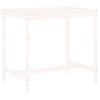 vidaXL 5 pcs conjunto de bar para jardim pinho maciço branco