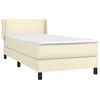 vidaXL Cama com molas/colch&atilde;o 80x200 cm couro artificial cor creme