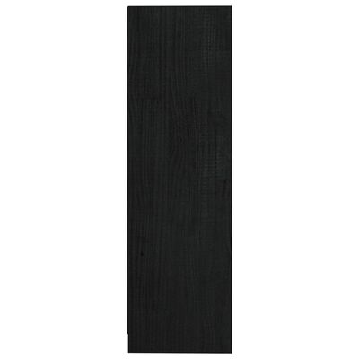 vidaXL Estante/divisória 104x33,5x110 cm pinho maciço preto