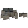vidaXL 5 pcs conjunto sof&aacute;s de jardim c/ almofad&otilde;es empilh&aacute;vel vime PE