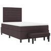vidaXL Cama Box com colch&atilde;o Marrom Escuro 120 x 190 cm tecido
